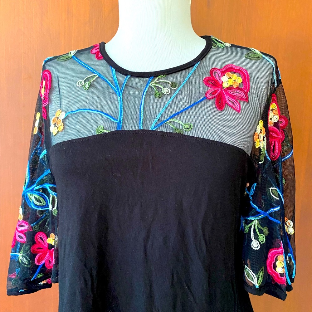 Pebble and stone embroidered shirt
